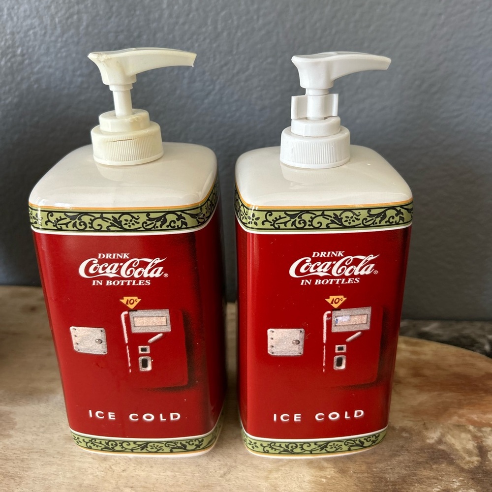 Coca Cola collectibles bottles For Lotion Etc-set Of 2